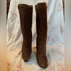 Brown heeled boots